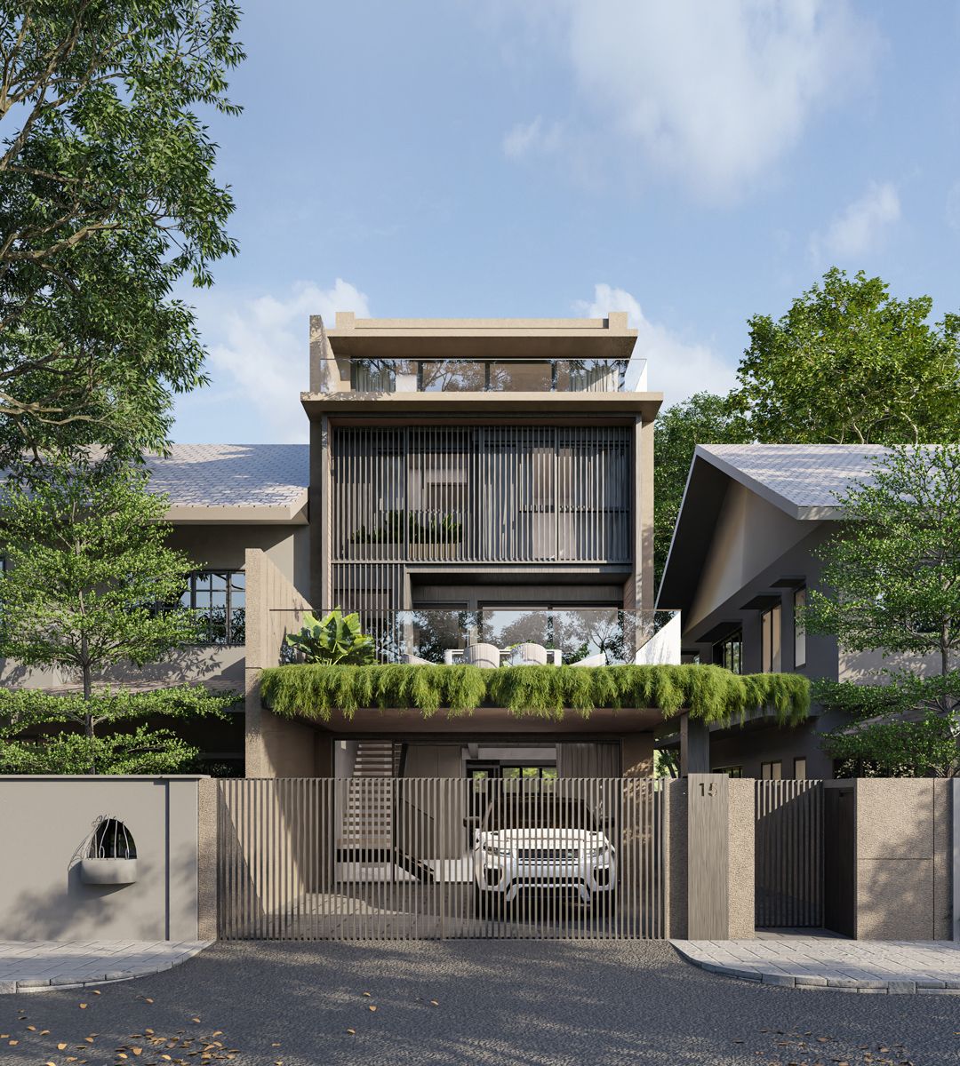 A rendering of the Tosca Terrace's facade by Create Architecture and HG Group