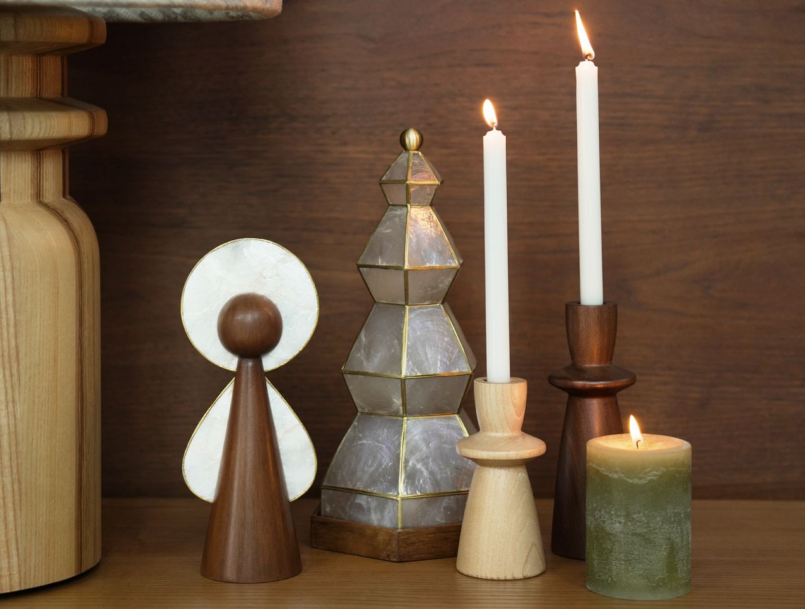 Holiday selections from Philux, from the Angel Ornament to the Capiz Christmas Tree
