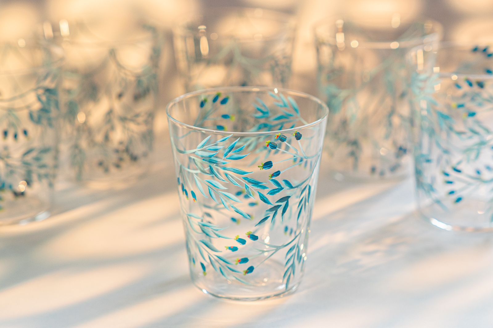 Hand-painted glasses by Ricco Ocampo