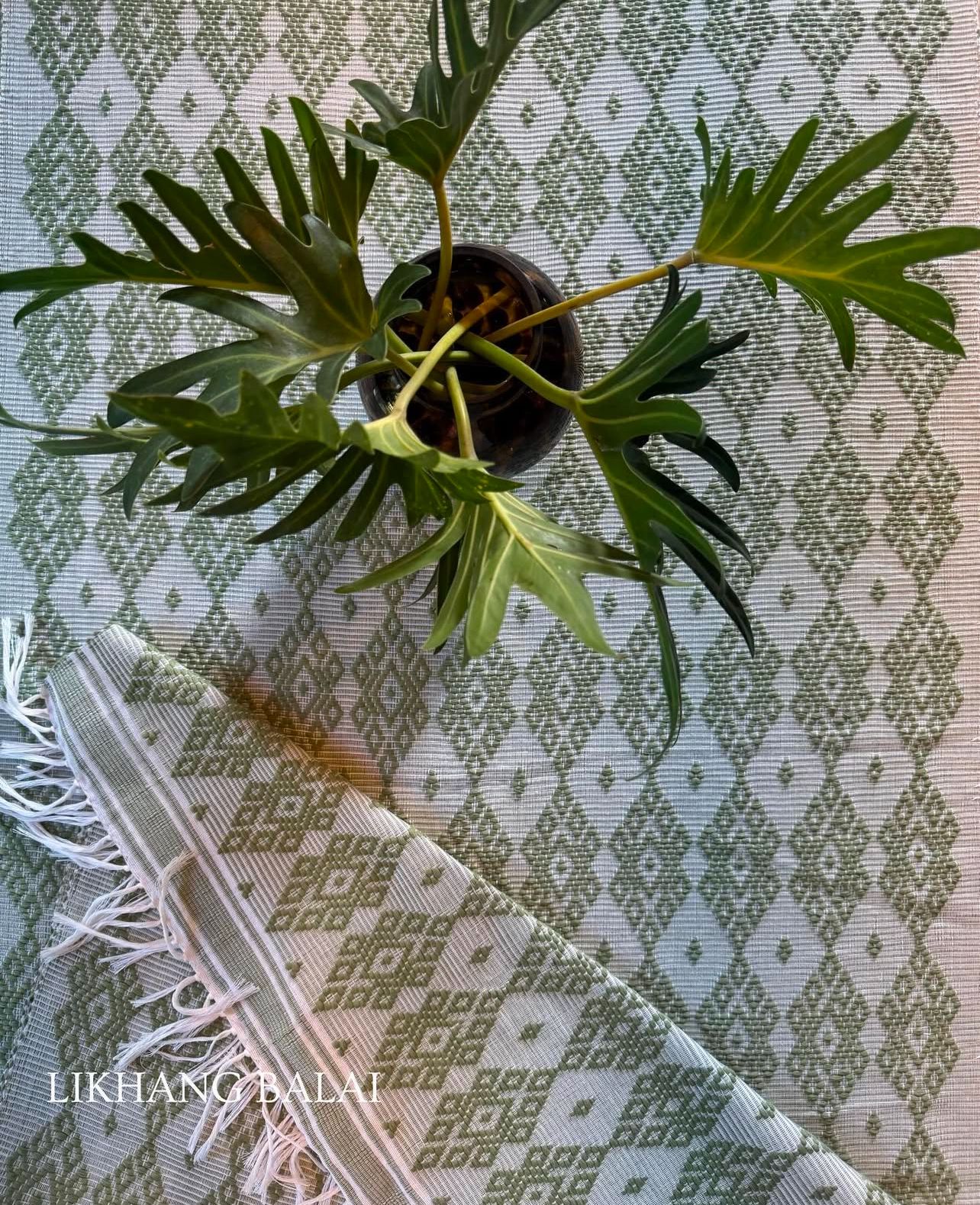 Pinilian Runner in white and celadon (Photo: Instagram / Likhang Balai)