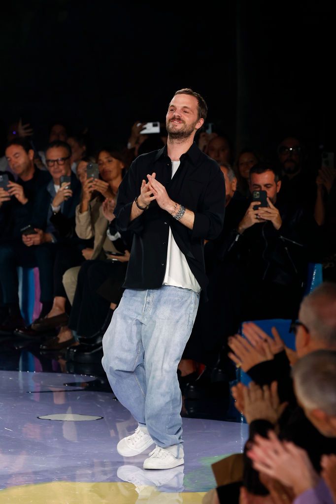 Fashion designer Matthieu Blazy the runway of the Bottega Veneta Fashion Show during the Milan Fashion Week Womenswear Spring/Summer 2023 on September 24, 2022 in Milan, Italy. (Photo by Estrop/Getty Images)