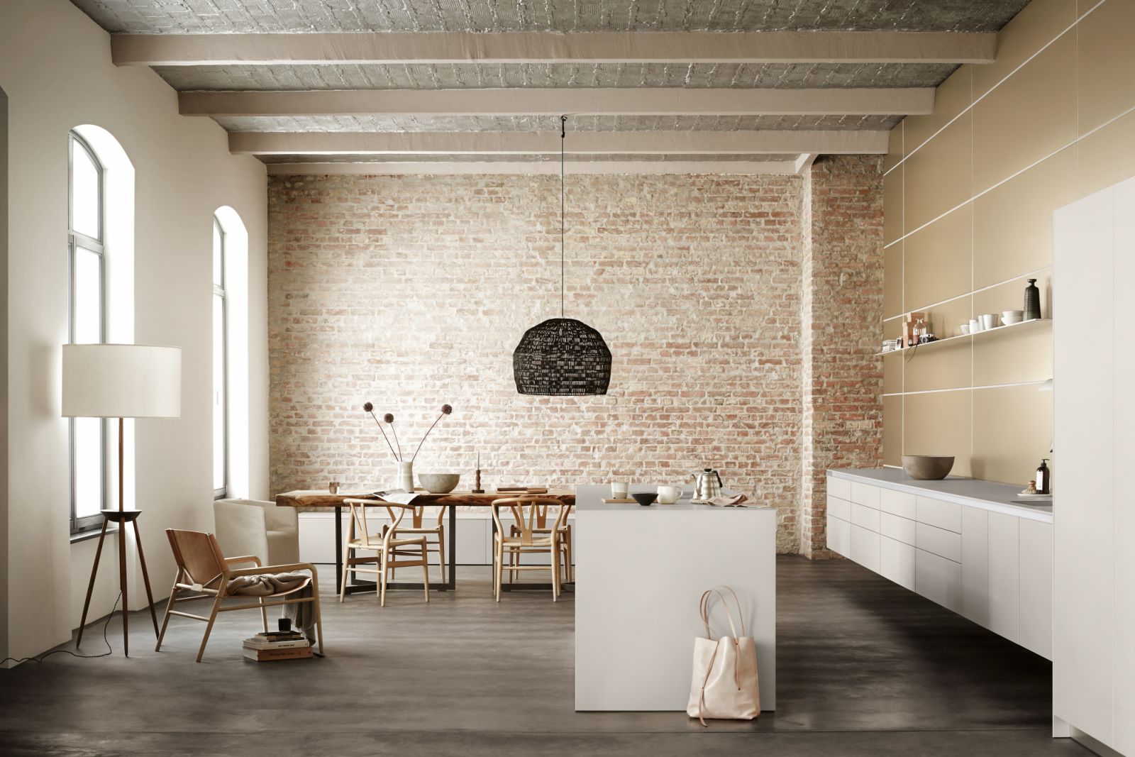 The Bulthaup B3 infuses the kitchen space with both warmth and sleek minimalism