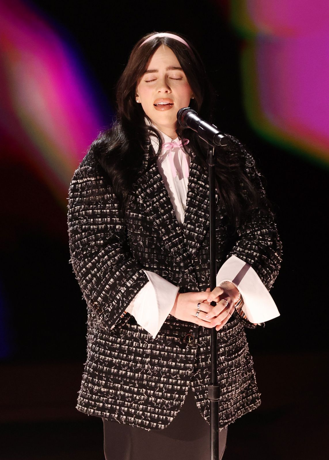 Billie Eilish performs onstage at the 96th Annual Oscars in 2024 (Photo: Getty Images)