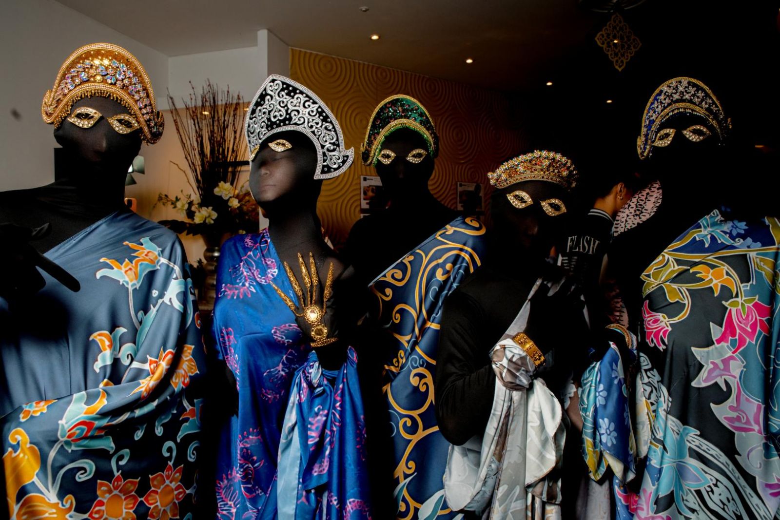 Models in some of the shortlisted contestants’ batik designs