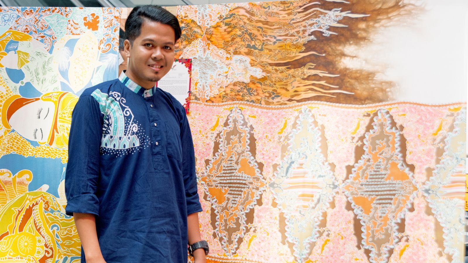Grand prize winner of Batik Lestari Design Competition is Muhammad Nazri Mat Nasir, who took home RM30,000 in cash and a trophy (Photo: Fady Younis)