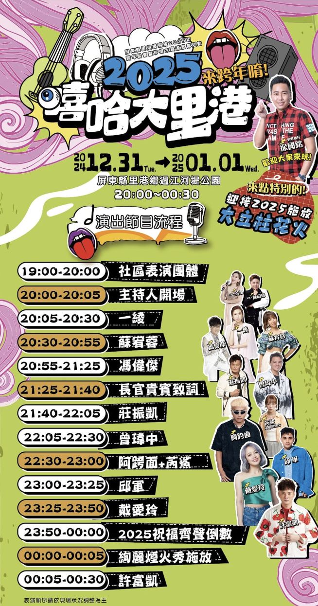 屏東：「嘻哈大里港跨年晚會」