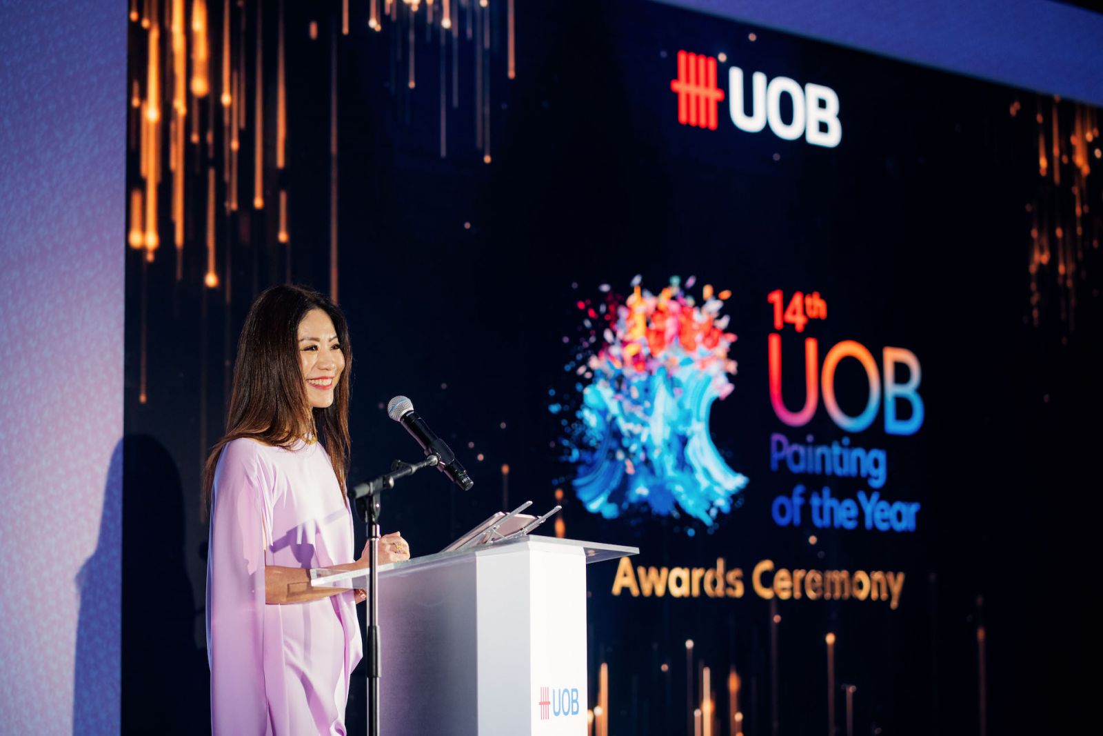 UOB Malaysia CEO Ng Wei Wei delivering a few words about the 14th UOB Painting of the Year awards