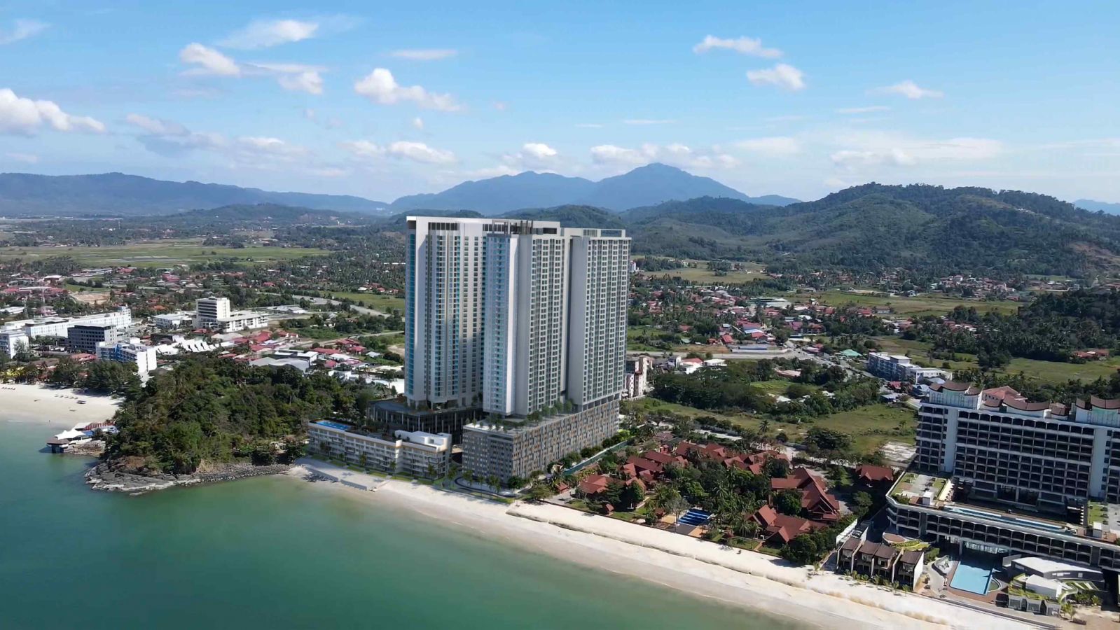 Aerial view of Tropicana Cenang along Pantai Cenang (Artist’s impression)