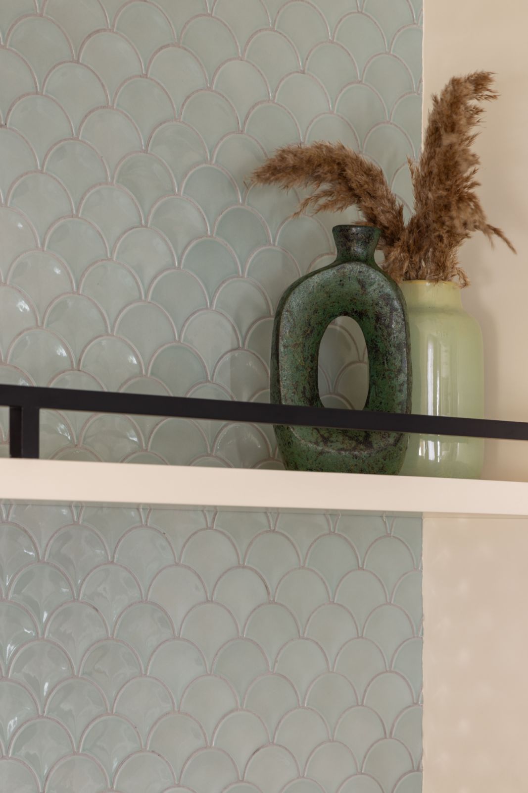Scalloped tiles are a charming splash back
