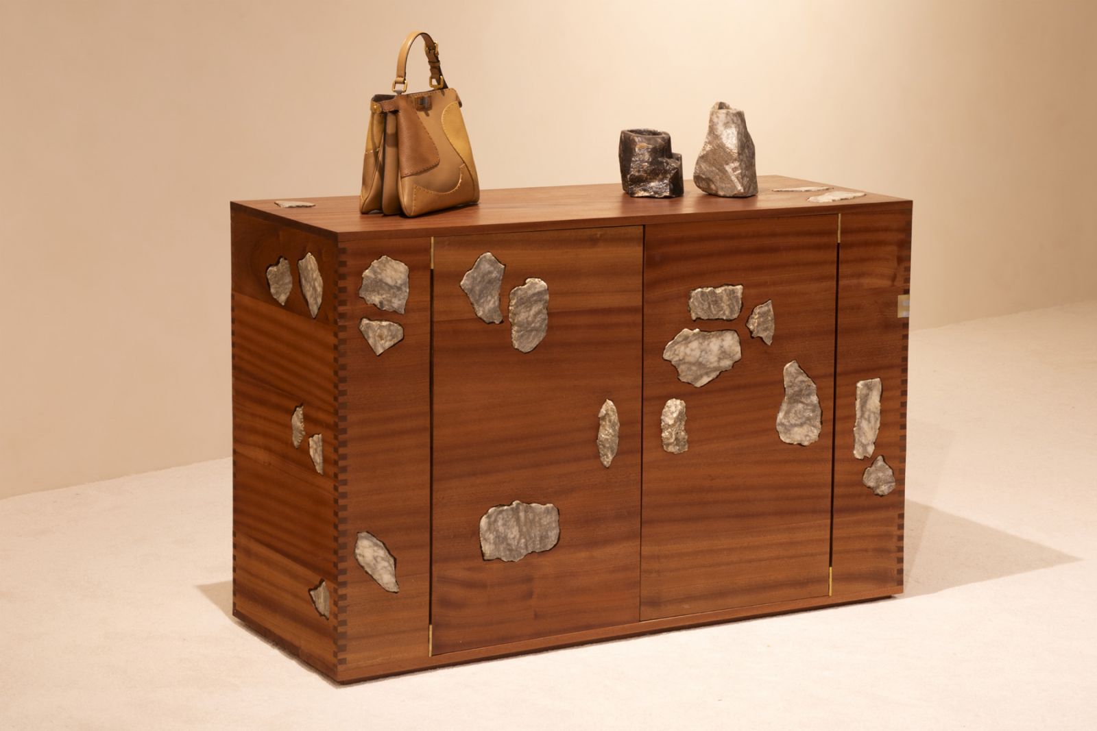 The Galleria Cabinet with box joints that anchor all four sides
