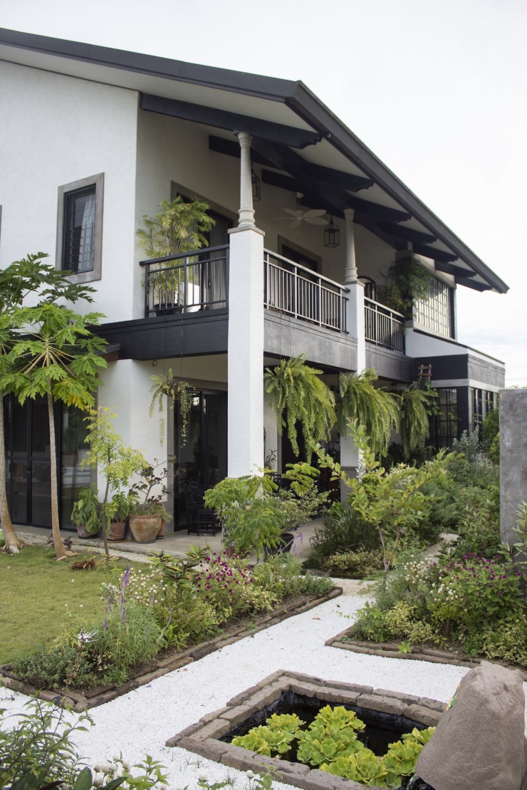 The lush garden in a Laguna home