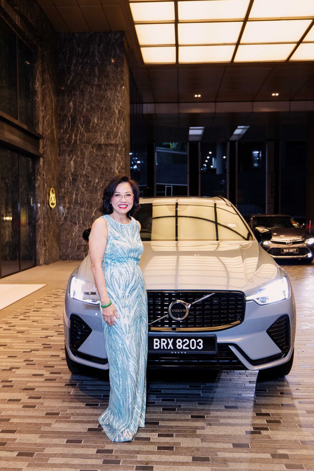 Puan Sri Siew Yong Gnanalingam enjoyed a comfortable ride in a Volvo XC60 that combines elegant design with cutting-edge technology and safety features