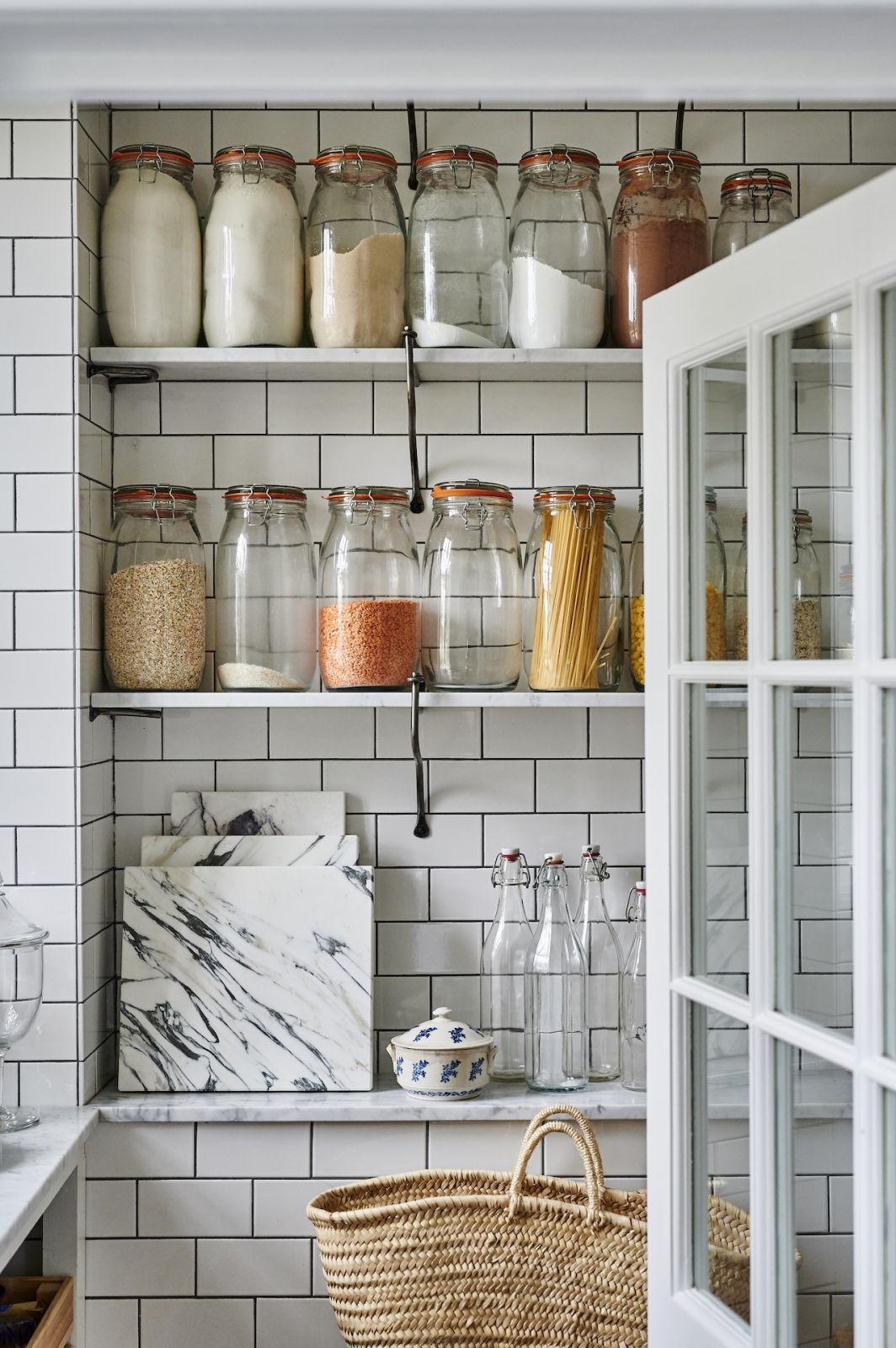 A glimpse of the light-filled pantry near the kitchen