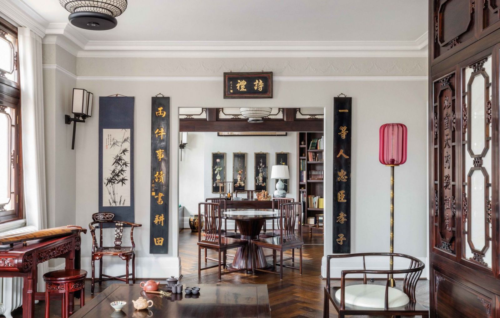 The Edwardian-style apartment to reflect their client’s deep connection to Chinese cultural values (Photo: Nicholas Worley)