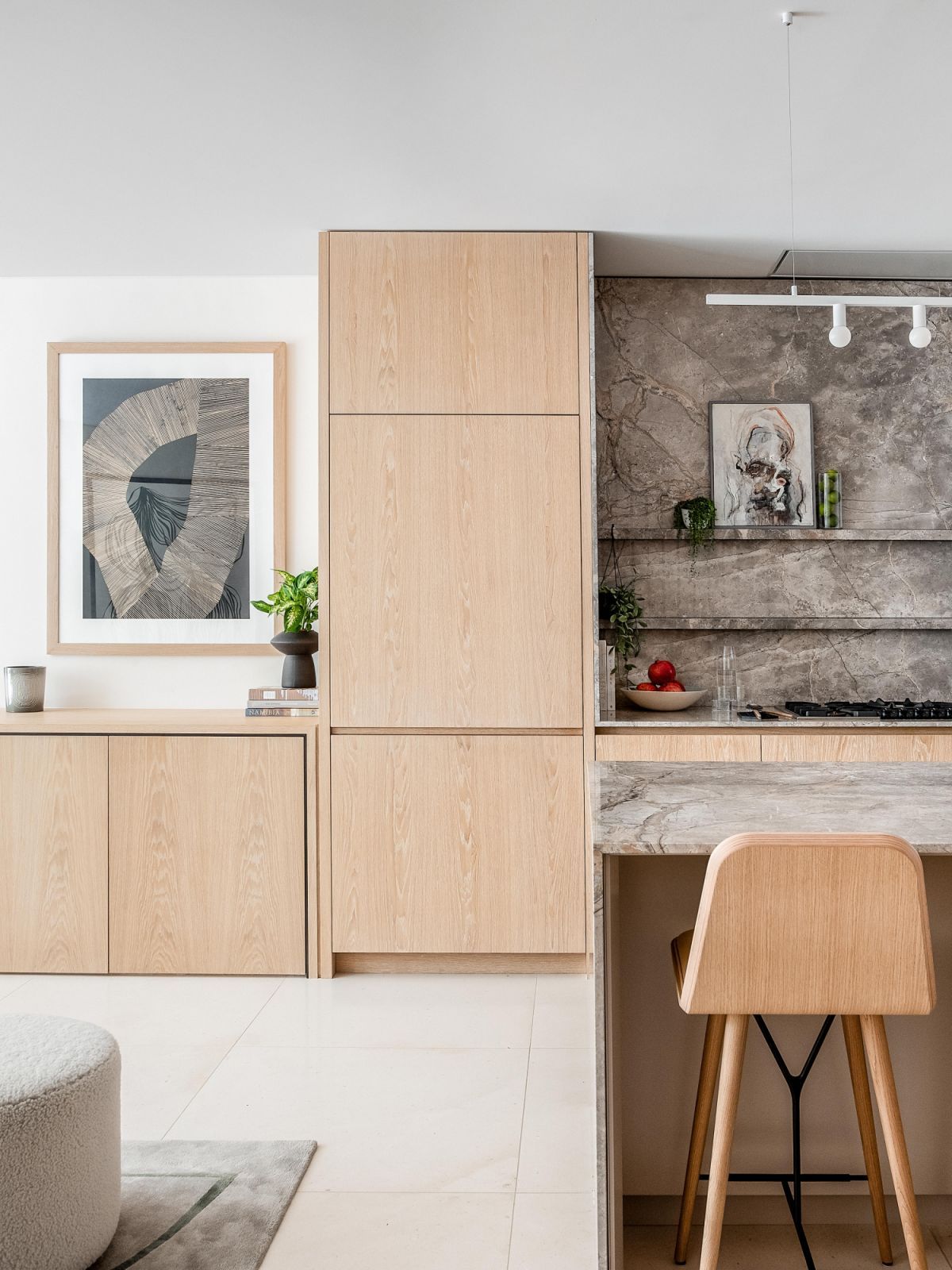Austrian oak for the cabinetry in the kitchen (Photo: Taran Wilkhu)