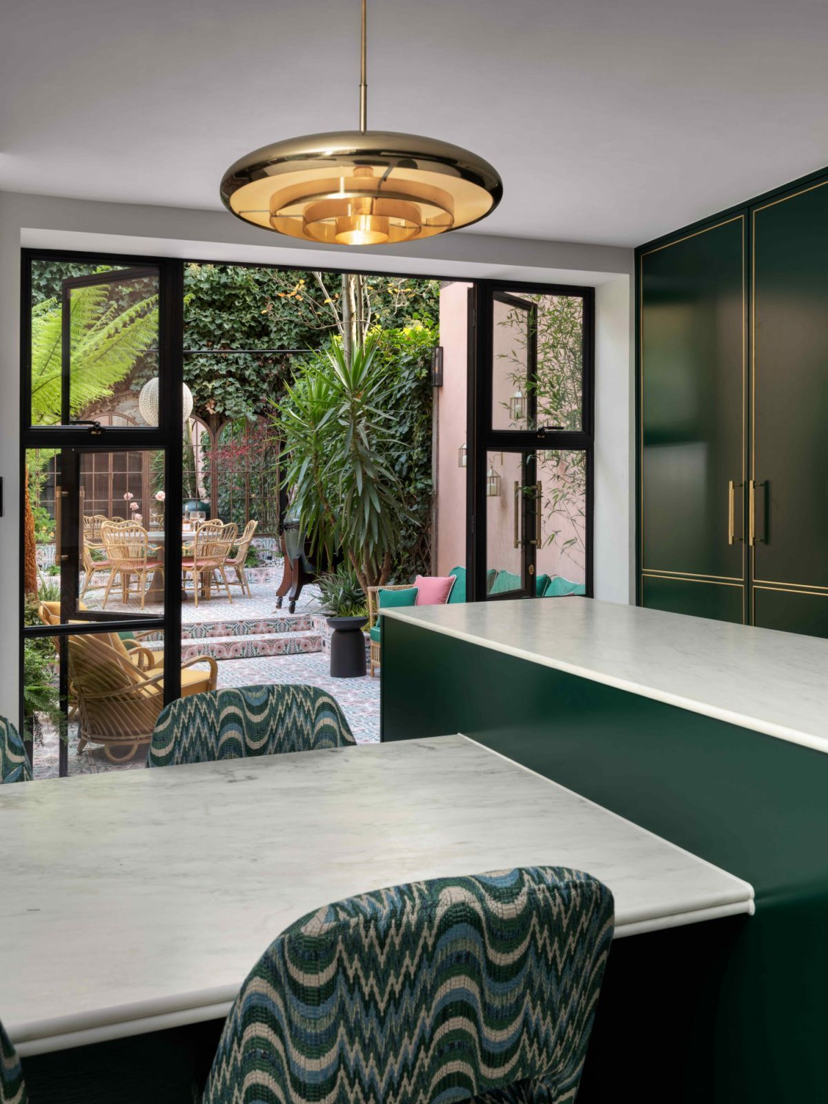 The kitchen leads into the Moroccan-inspired garden (Photo: Richard Gooding)