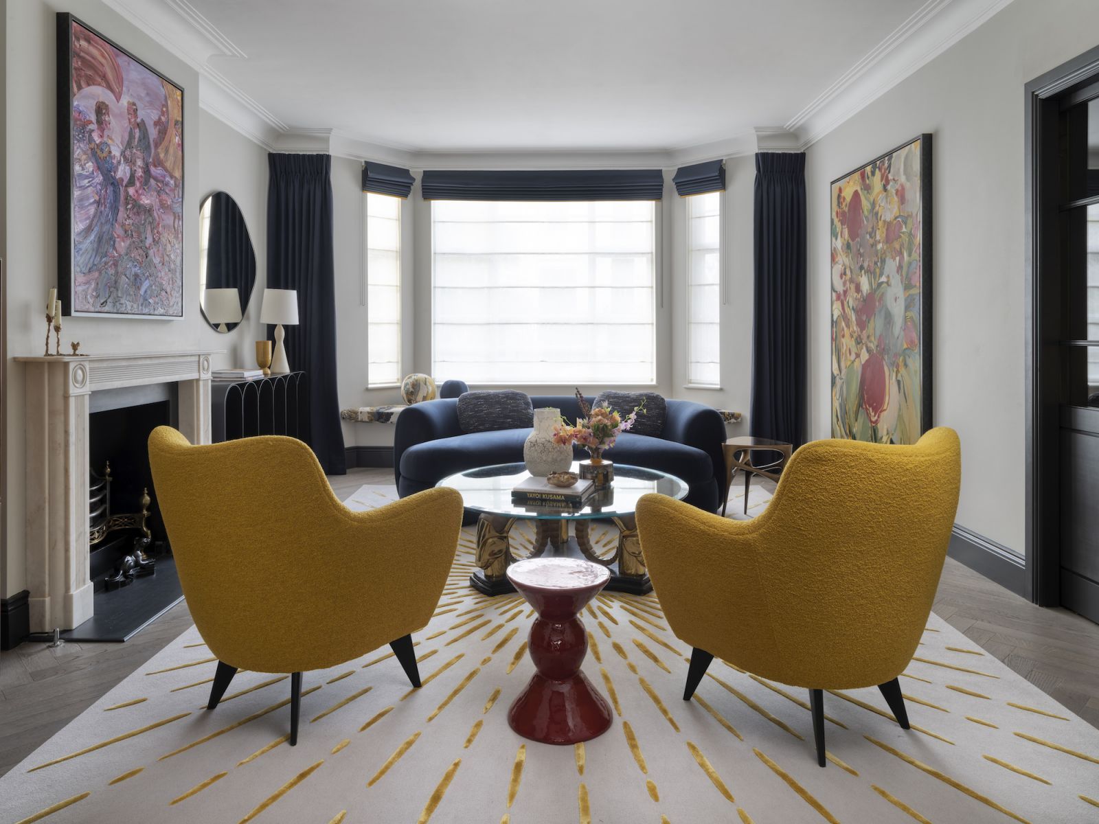The white walls serve as a canvas for colourful furniture and artwork (Photo: Richard Gooding)