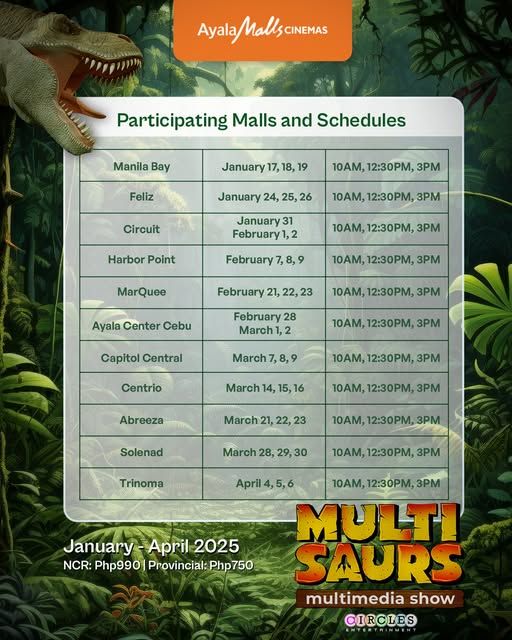 The rates for Multisaurs in the Philippines this 2025 (Photo: Ayala Malls Cinemas)