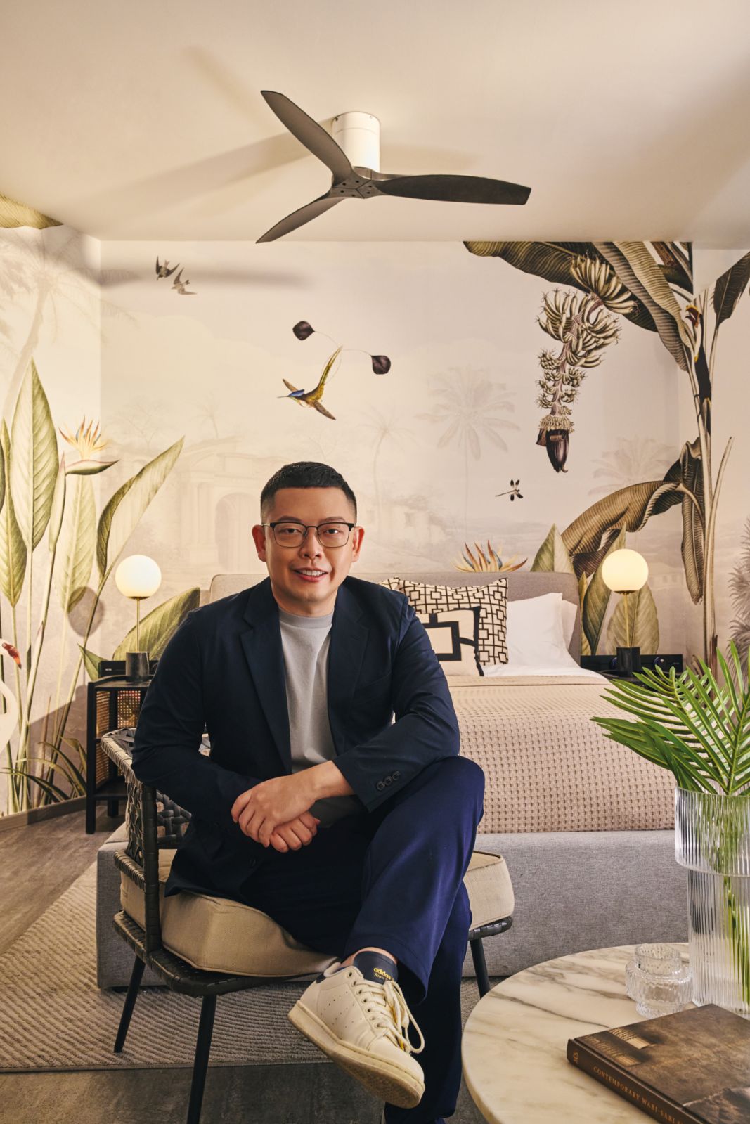Jerald Tew, photographed at the Spin Fans Experiential Lab, is the visionary second-generation owner behind ceiling fan brands Crestar and Spin, who founded the latter to address a niche demand for design-focused ceiling fans
