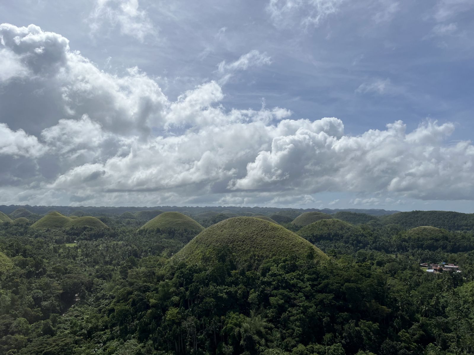 The Chocolate Hills on top of the viewing deck