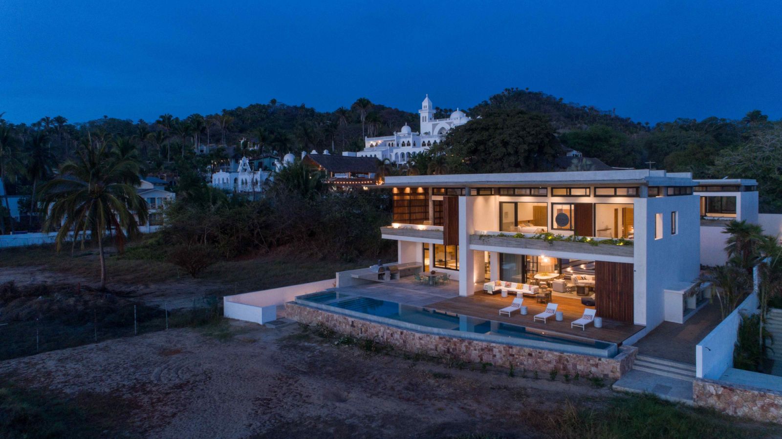 Privacy for an exposed property that faces a public beach