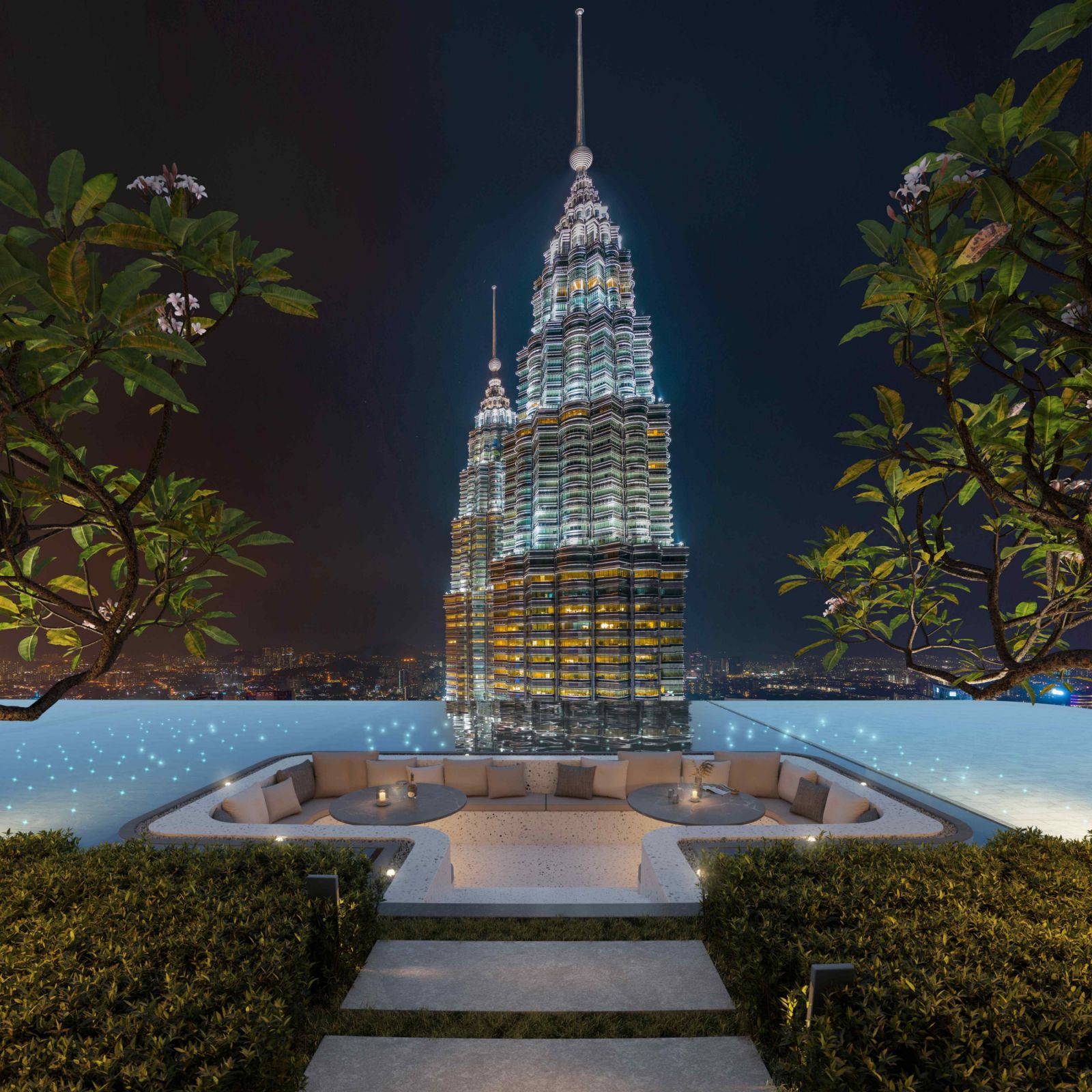 A literal stone’s throw from Kuala Lumpur’s iconic Petronas Twin Towers