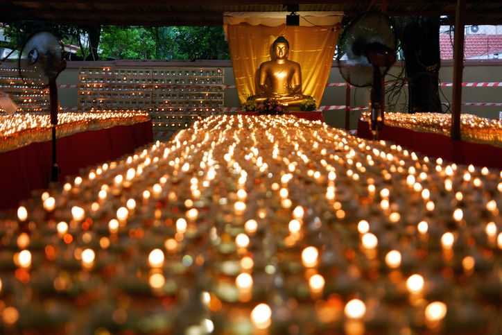 Buddha statue during Vesak Day in Kuala Lumpur