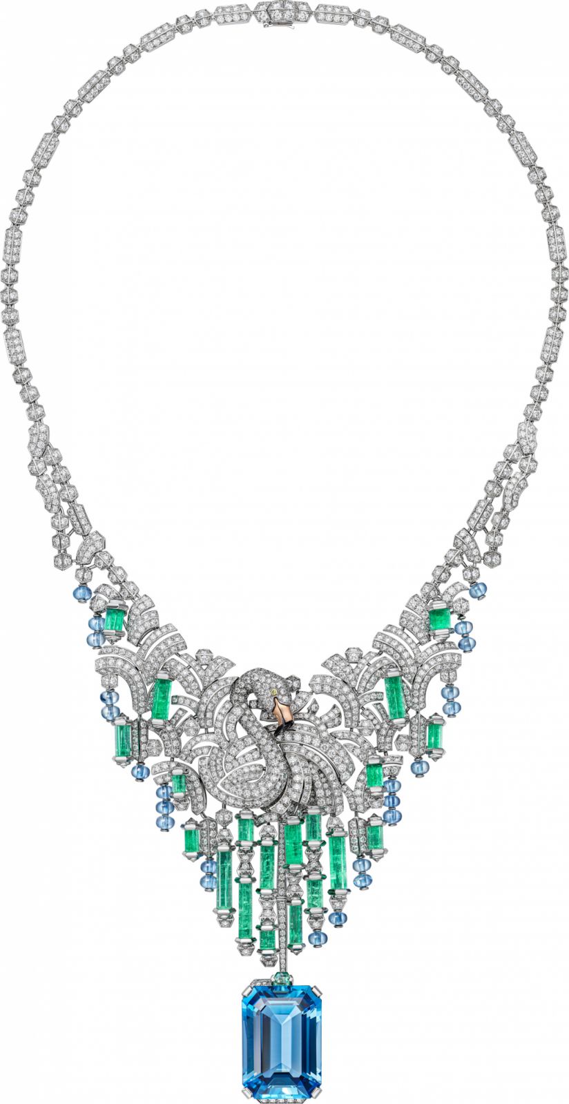 Cartier Nature Sauvage高級珠寶系列第一章的Celestun項鍊。(Photo: Cartier)