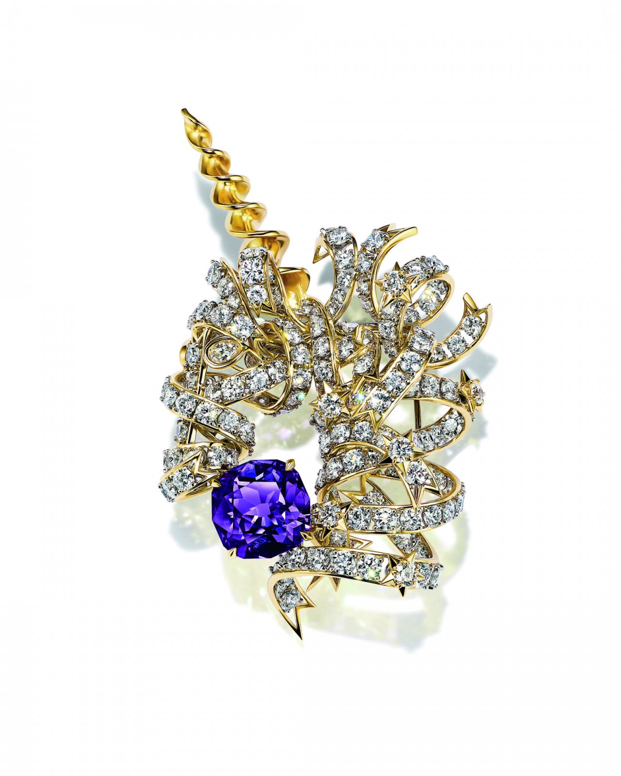 Tiffany & Co Blue Book 2024 Céleste Summer系列Shooting Star Amethyst胸針