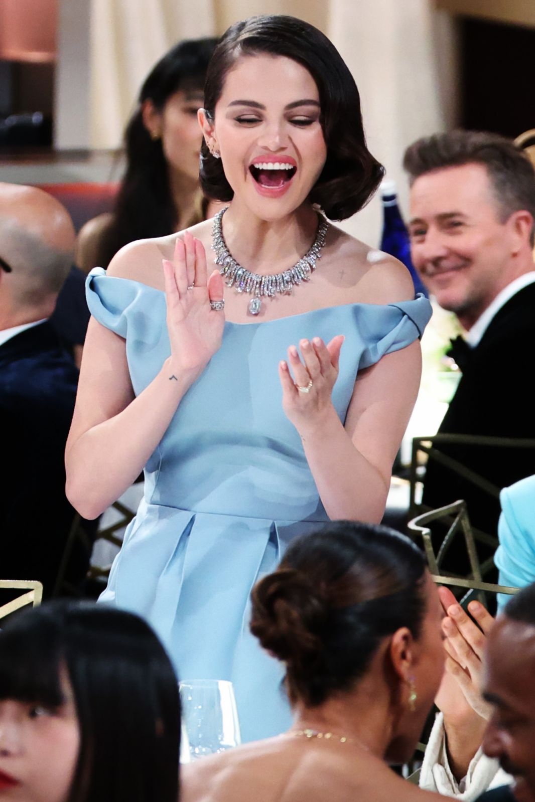 Selena Gomez during the 82nd Annual Golden Globes held at The Beverly Hilton on January 05, 2025 in Beverly Hills, California. (Photo by Rich Polk/GG2025/Penske Media via Getty Images)