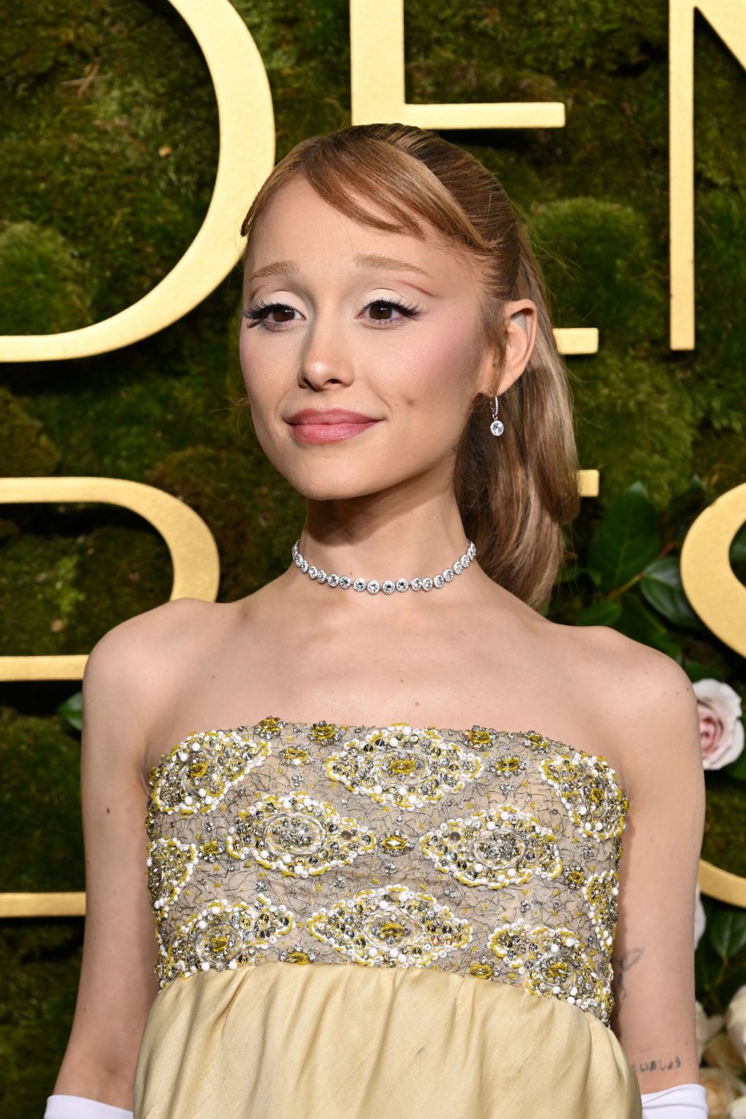 Ariana Grande during the 82nd Annual Golden Globes held at The Beverly Hilton on January 05, 2025 in Beverly Hills, California. (Photo by Gilbert Flores/GG2025/Penske Media via Getty Images)