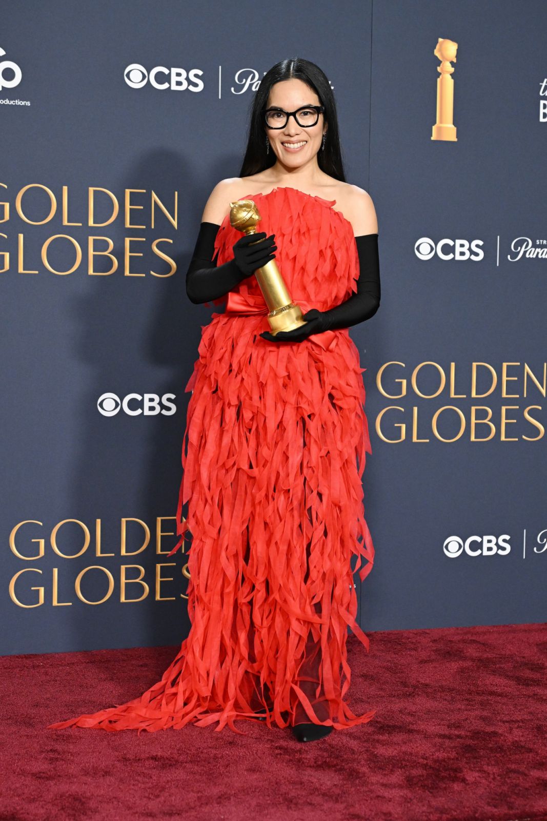 Ali Wong, winner of the Best Performance in Stand-Up Comedy on Television Award for “Ali Wong: Single Lady” during the 82nd Annual Golden Globes held at The Beverly Hilton on January 05, 2025 in Beverly Hills, California.. (Photo by Gilbert Flores/GG2025/Penske Media via Getty Images)