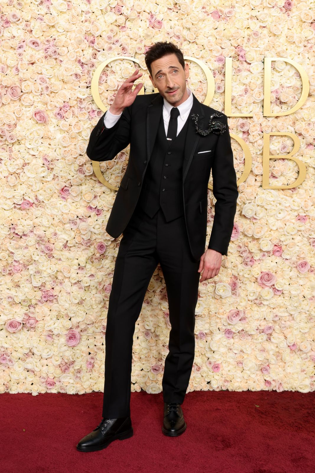 BEVERLY HILLS, CALIFORNIA - JANUARY 05: Adrien Brody attends the 82nd Annual Golden Globe Awards at The Beverly Hilton on January 05, 2025 in Beverly Hills, California. (Photo by Amy Sussman/Getty Images)