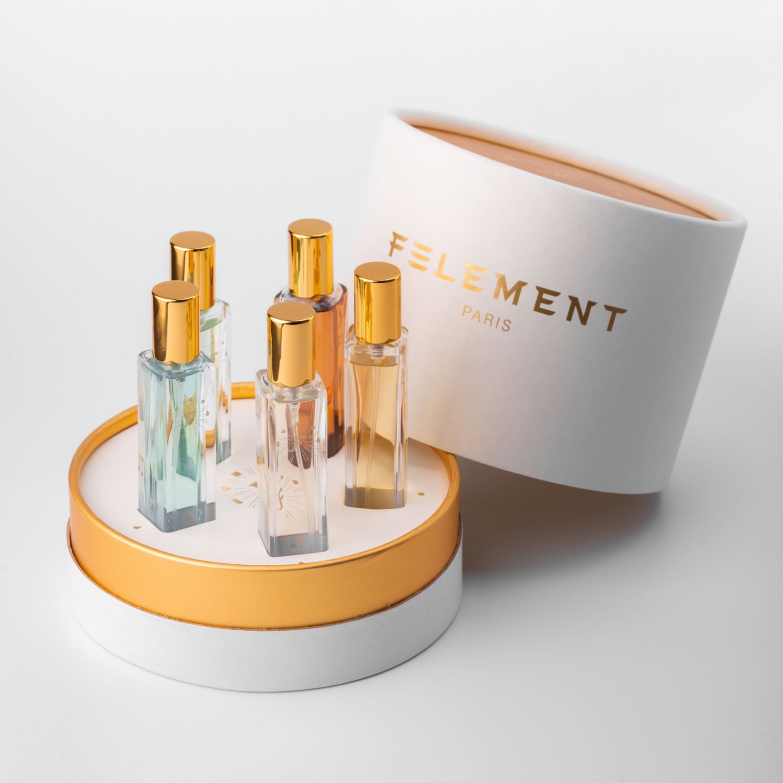 Felement fragrances represent the five cosmic elements of Wood, Fire, Earth, Metal and Water (Photo: Felement)