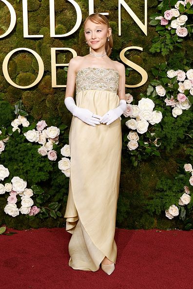 BEVERLY HILLS, CALIFORNIA - JANUARY 05: Ariana Grande attends the 2025 Golden Globe Awards at The Beverly Hilton on January 05, 2025 in Beverly Hills, California. (Photo by Taylor Hill/FilmMagic)