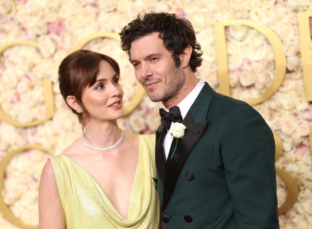 BEVERLY HILLS, CALIFORNIA - JANUARY 05: (L-R) Leighton Meester and Adam Brody attend the 82nd Annual Golden Globe Awards at The Beverly Hilton on January 05, 2025 in Beverly Hills, California. (Photo by Matt Winkelmeyer/WireImage)