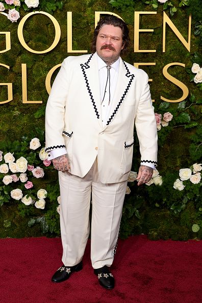 guy who wore dress to golden globes Cosmic - Light Gold Midi Cocktail Dress main image 1