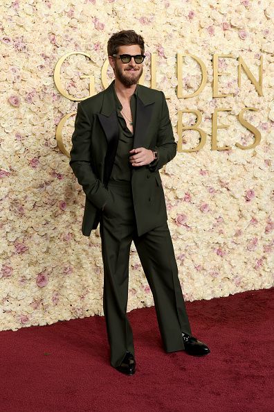 BEVERLY HILLS, CALIFORNIA - JANUARY 05: Andrew Garfield attends the 82nd Annual Golden Globe Awards at The Beverly Hilton on January 05, 2025 in Beverly Hills, California. (Photo by Kevin Mazur/Getty Images)