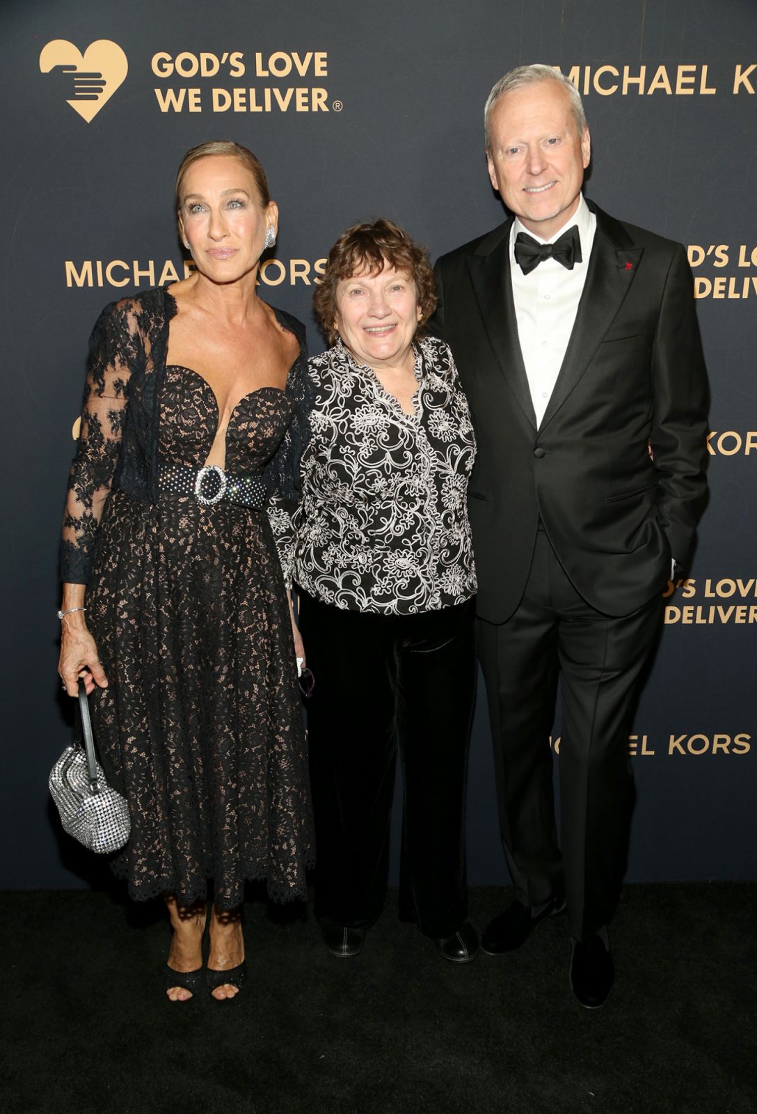 NEW YORK, NEW YORK - OCTOBER 21: (L-R) Sarah Jessica Parker, Pat Costello and David Ludwigson attend The Golden Heart Awards benefiting God's Love We Deliver at The Cathedral Church of St. John the Divine on October 21, 2024 in New York City. (Photo by Sylvain Gaboury/Patrick McMullan via Getty Images)