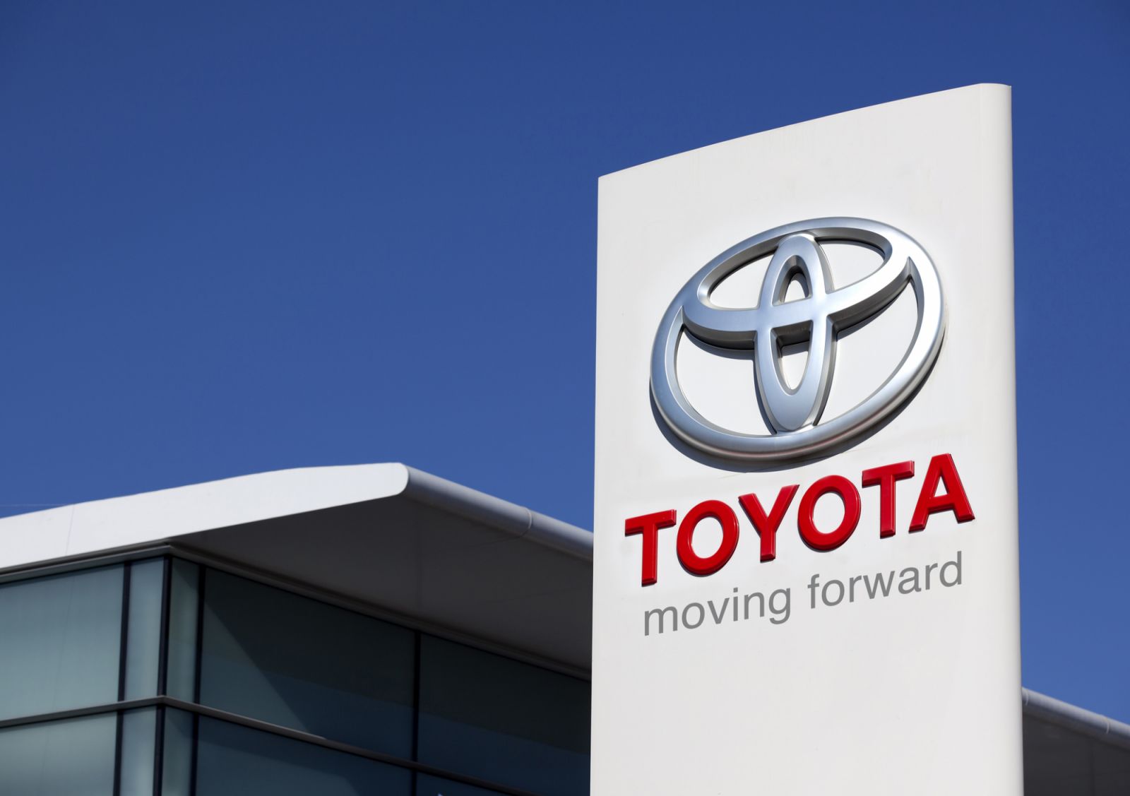 Antalya, Turkey. October 28th 2011. The roadside sign of Toyota Motors and local dealership building. Toyota is founded in 1937 in Japan. Its the worlds bigest automobile manufacturer. The company is popular with different cars: Corolla, Corona, Prius