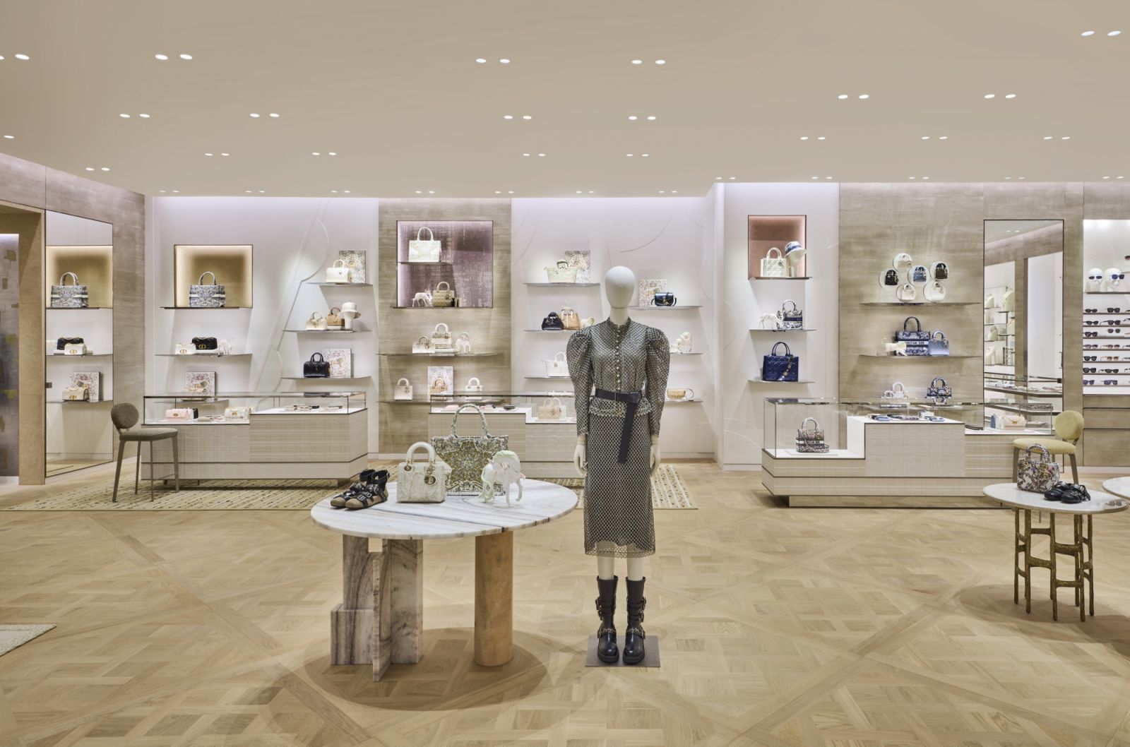 A section of the new boutique is dedicated to the season's bags and accessories