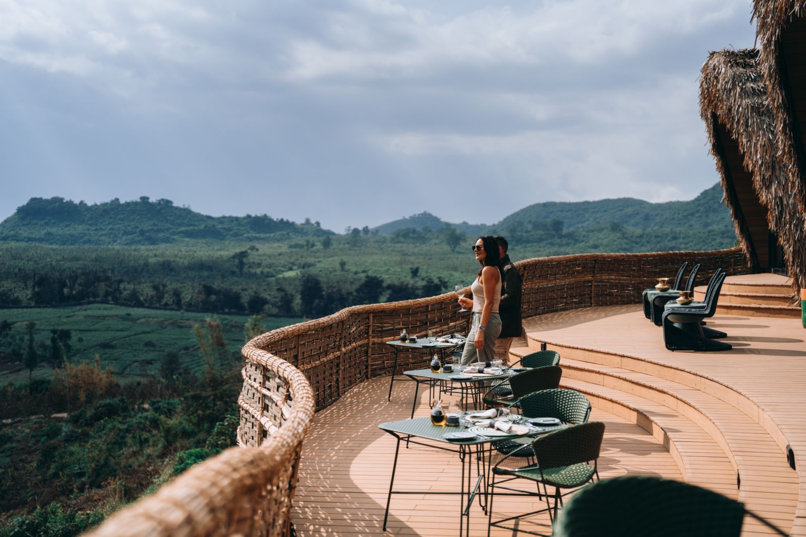 The luxurious Bisate Reserve in Rwanda closely links you with rare mountain gorillas