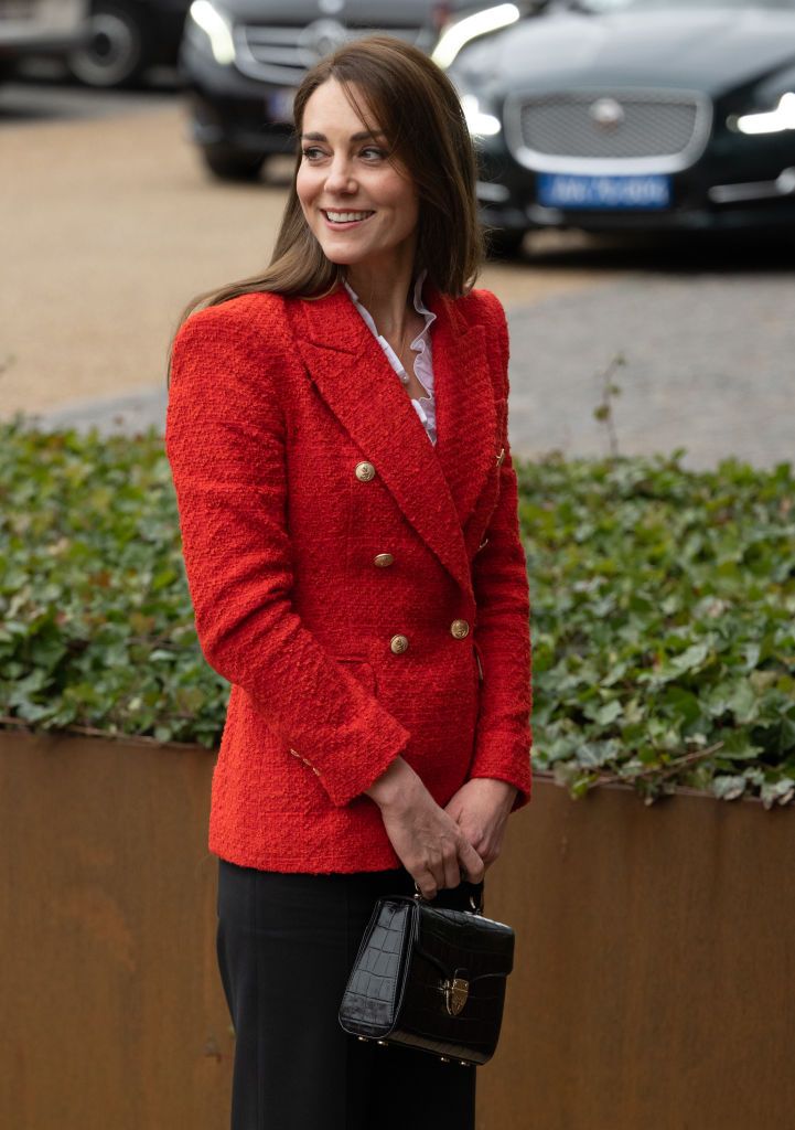 COPENHAGEN, DENMARK - FEBRUARY 22: Catherine, Duchess of Cambridge visits the Copenhagen Infant Mental Health Project at the University of Copenhagen on February 22, 2022 in Copenhagen, Denmark.  The Duchess of Cambridge visits Copenhagen between 22nd and 23rd February on a working visit with The Royal Foundation Centre for Early Childhood.  (Photo by Samir Hussein/WireImage )