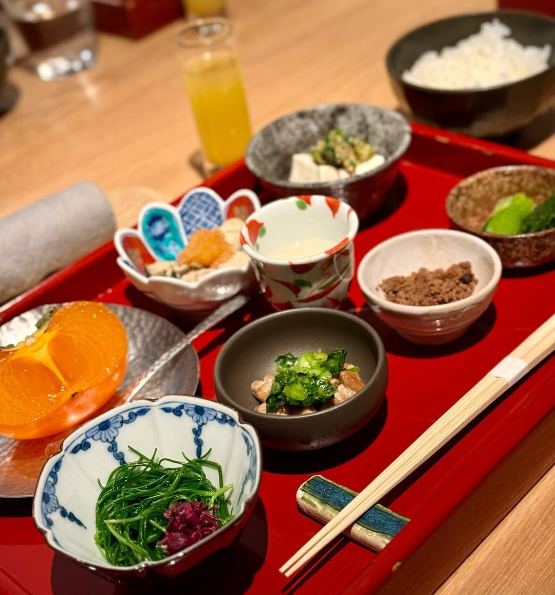 Breakfast and dinner at 1/365, the in-house restaurant at Yamagata The Takinami