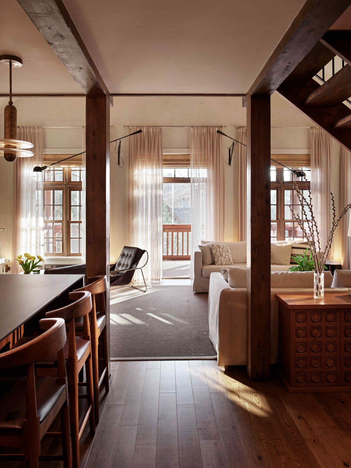 The open-plan layout flows seamlessly through the home