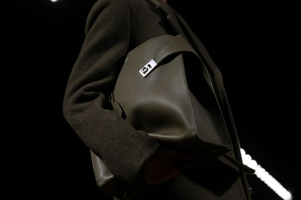 MILAN, ITALY - FEBRUARY 24: A model, bag detail, walks the runway at the Ferragamo fashion show during the Milan Fashion Week Womenswear Fall/Winter 2024-2025 on February 24, 2024 in Milan, Italy. (Photo by Jacopo Raule/Getty Images)