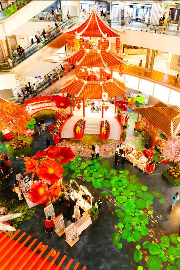 Chinese New Year decorations at 1 Utama