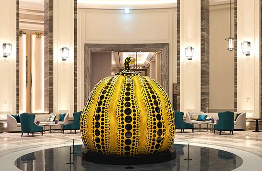 Paradise City Hotel Incheon boasts a Yayoi Kusuma sculpture