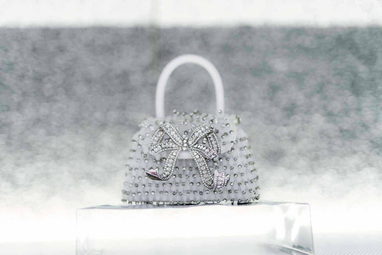 Silver and studded Self-Portrait handbag