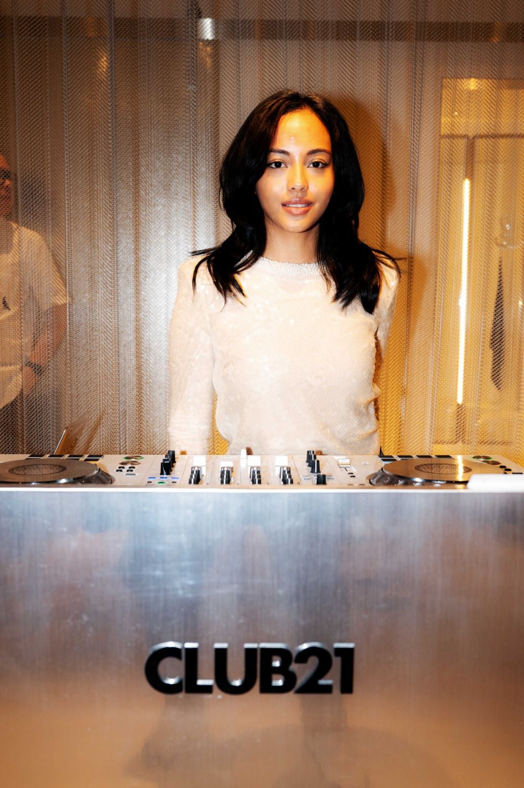 DJ Aidaho at Self-Portrait fashion event in CLUB21